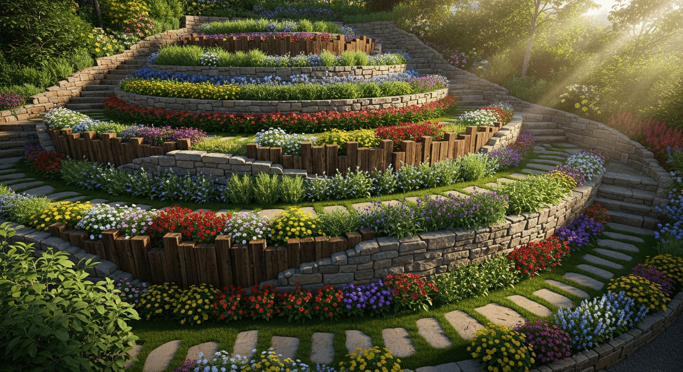 Unique Terrace Landscape Ideas for Your Garden